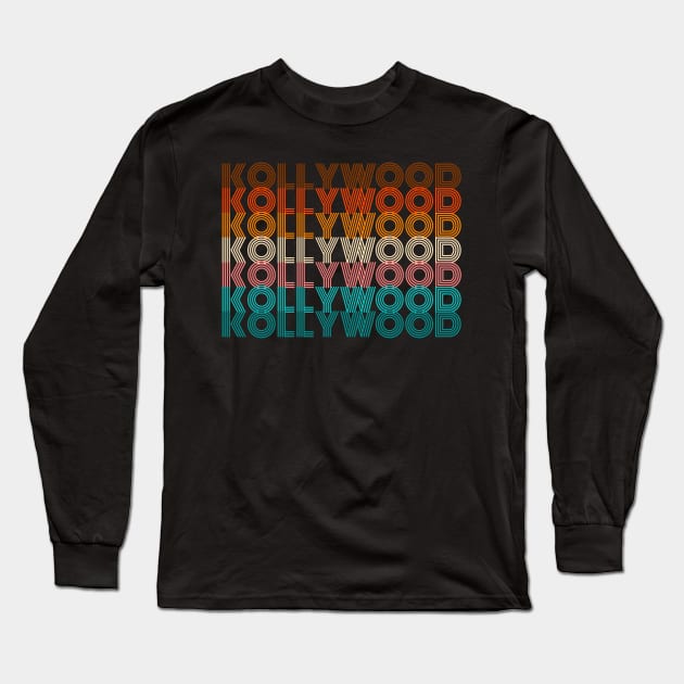 Retro Kollywood Tamil Movie Aesthetic Long Sleeve T-Shirt by panco